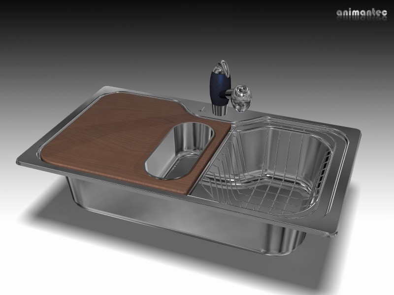 3D Modelle Sanitär Einbauspüle Armatur Mischbatterie Küchenplanung